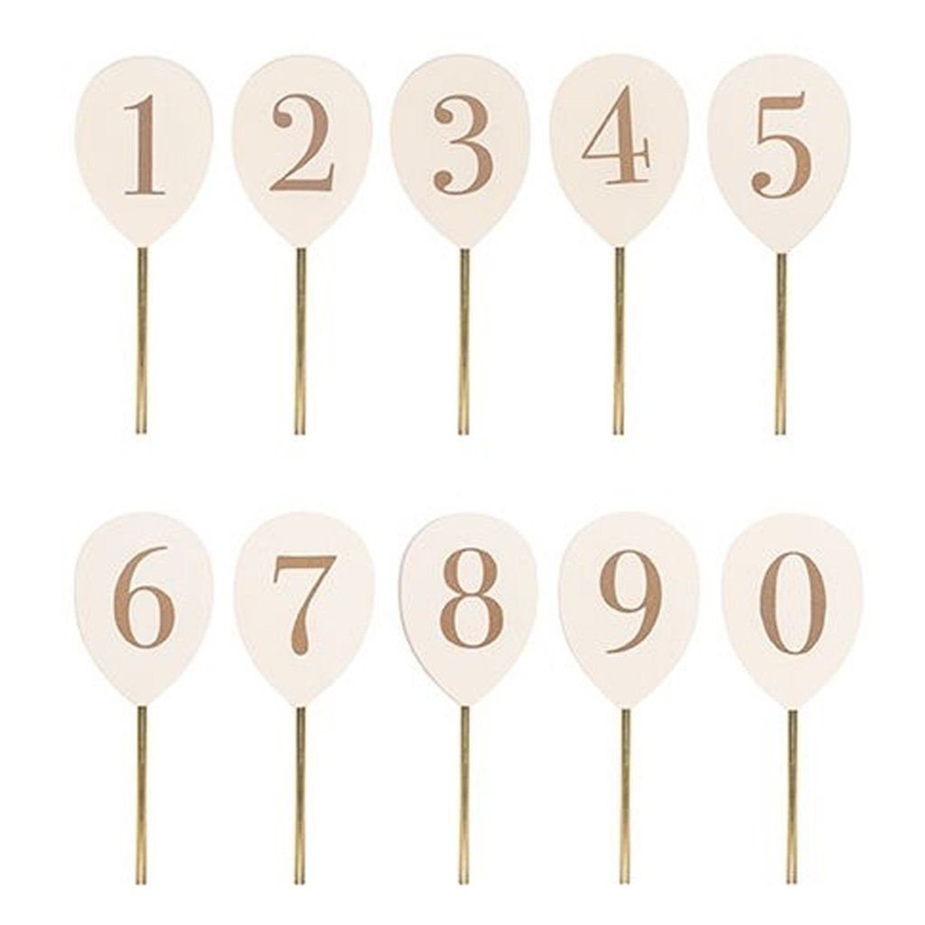Jabadabado Set Zahlenballons (0-9) für Kerzenhalter