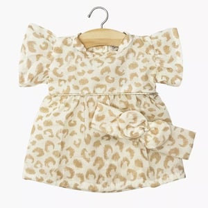 Minikane Puppenbekleidung Kleid Daisy und Haarband mit runder Schleife aus Baumwolle Féline