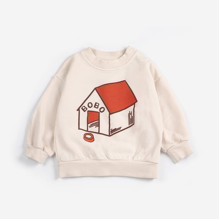 Bobo Choses Sweatshirt Pickles is at Home, white