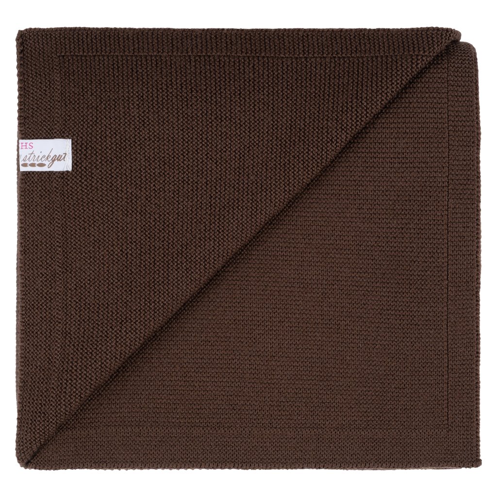 Baby Kochs Babydecke uni aus Merinowolle schoko