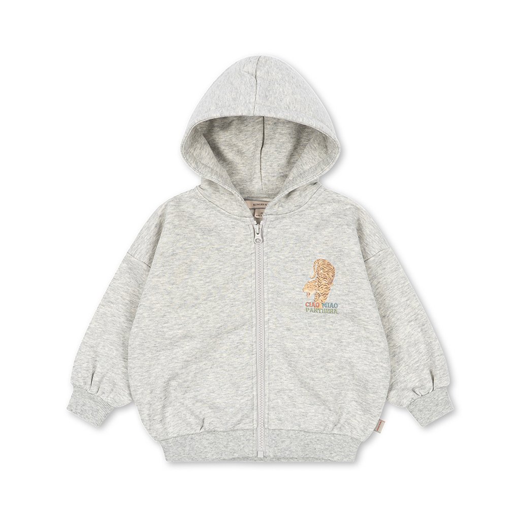 Konges Sløjd Sweatjacke mit Kapuze Lou, grey melange