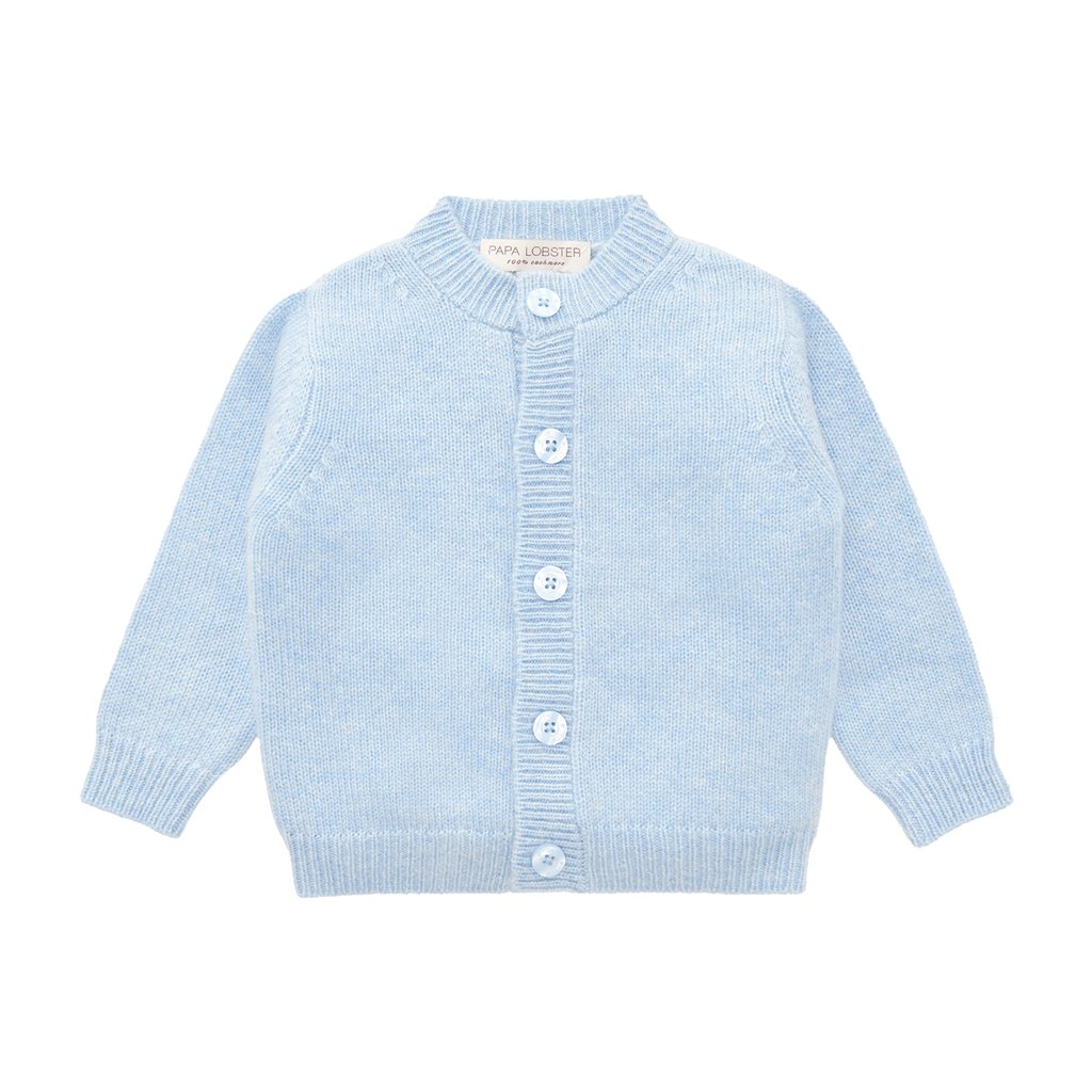 Papa Lobster Cardigan Strickjacke Nicki, hellblau mélange