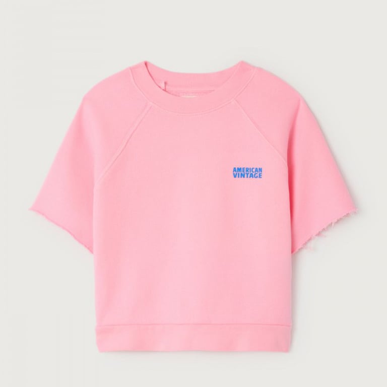 American Vintage Kurzarm-Sweatshirt Izubird, Barbe a Papa Vintage