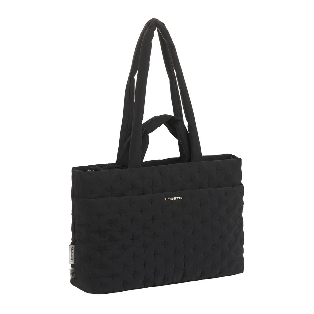 Lässig Wickeltasche Liva gesteppt, schwarz