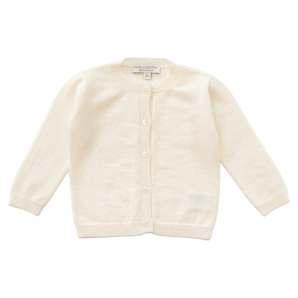 Papa Lobster Cardigan Strickjacke Kim, naturweiß