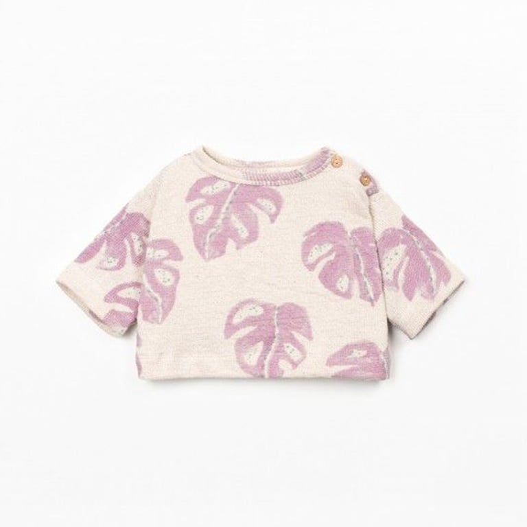 Play up Jersey Sweater Printed Embellished, Monstera