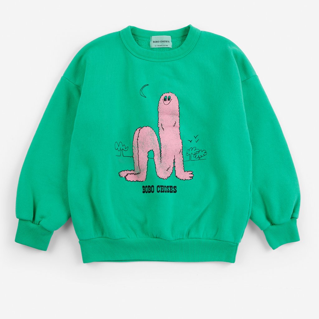 Bobo Choses Sweatshirt Long Puff, green