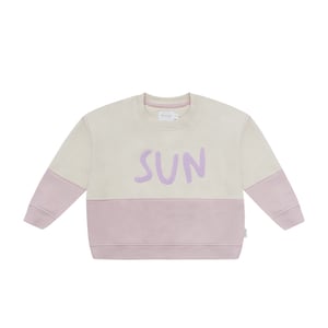 Leevje Oversized Sweatshirt Sun, cappuccino