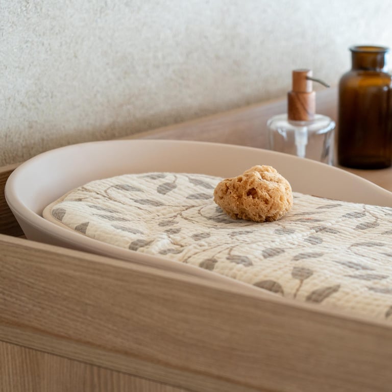 Quax Mamee Inlay Cushion, Natural Collection Leaf