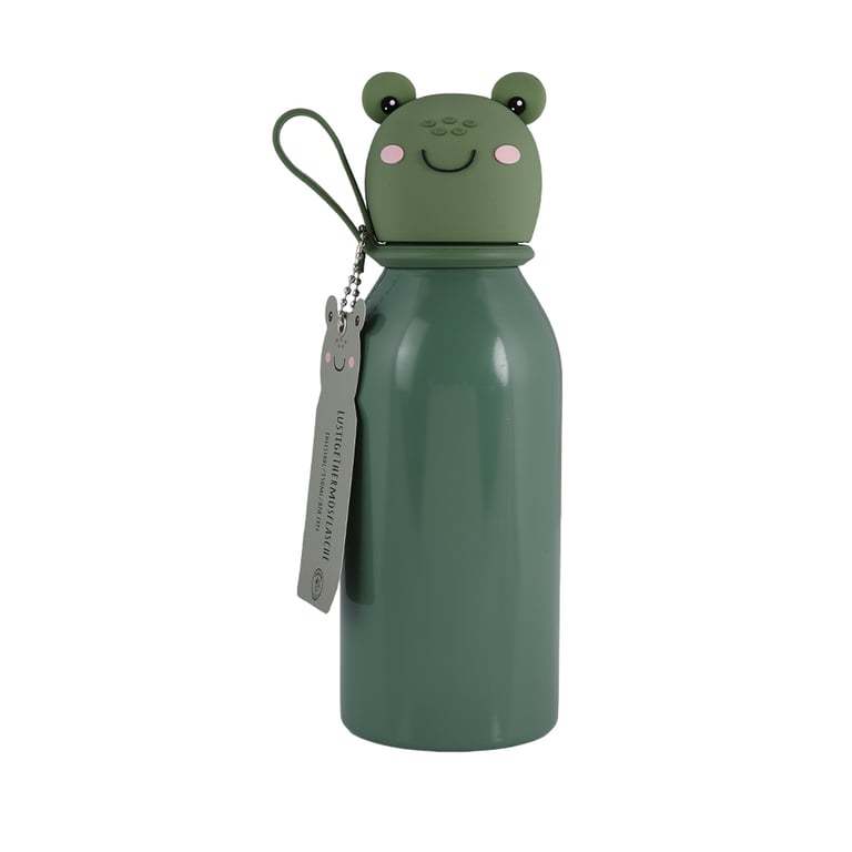 Lulubug Thermoflaschen mit Tiermotiv, 350 ml Frosch Franky