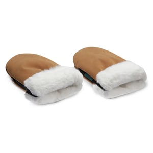Kong Walther Familien Set Handschuhe Østerbro für Kinderwagen, brown faux suede