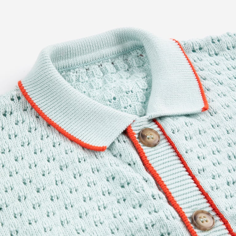 Bobo Choses Cardigan Strickjacke Openwork, light blue 1