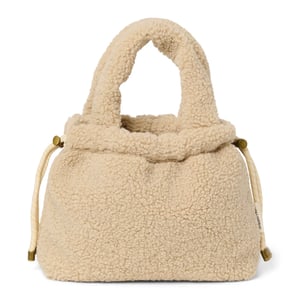 Studio Noos Mini-Handtasche Ecru Teddy Drawstring