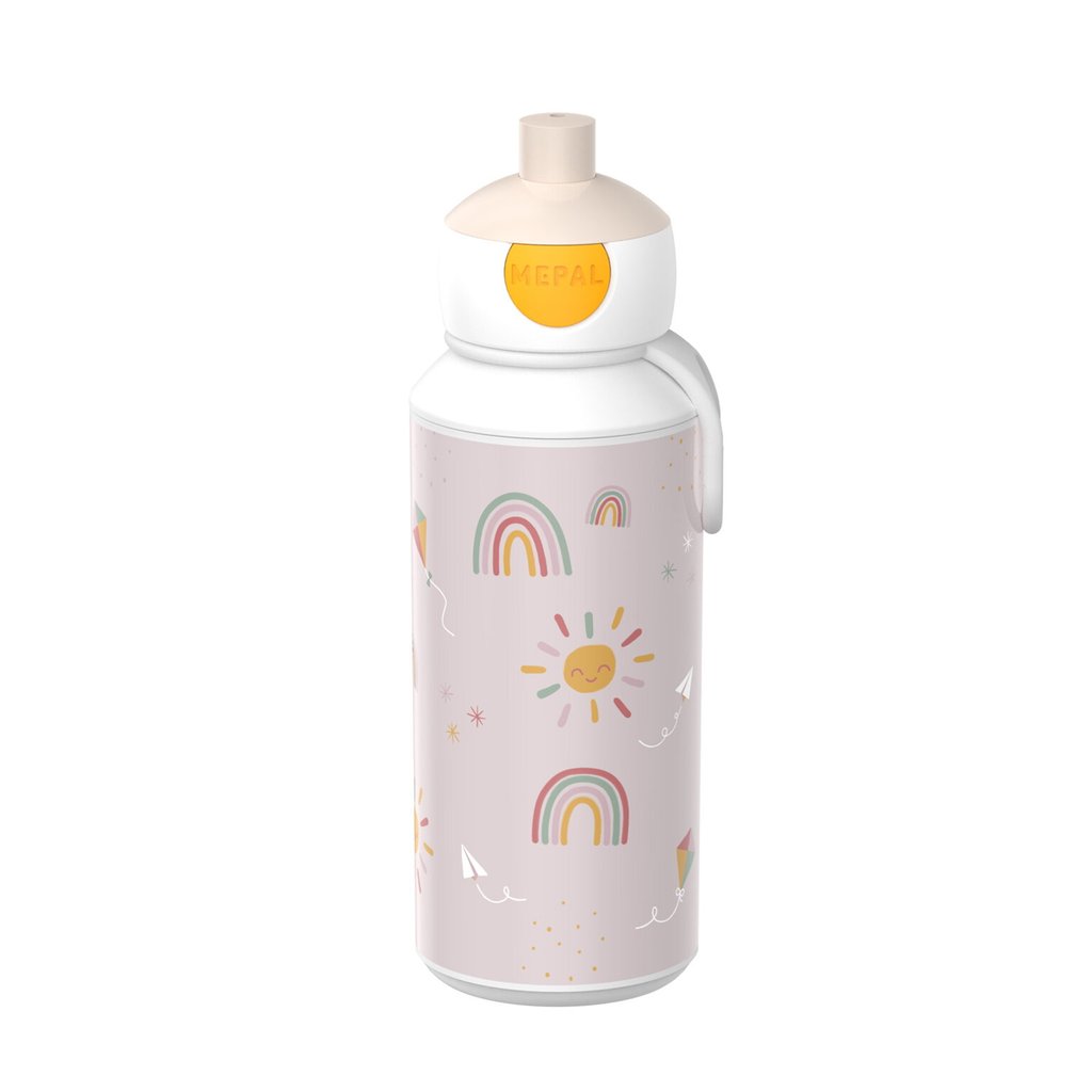 Mepal Trinkflasche Pop-Up Campus 400 ml, Sunshine & Rainbow