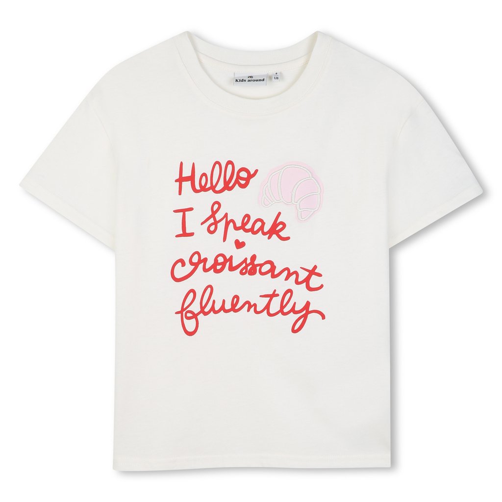 Kids around T-Shirt Hello, elfenbein