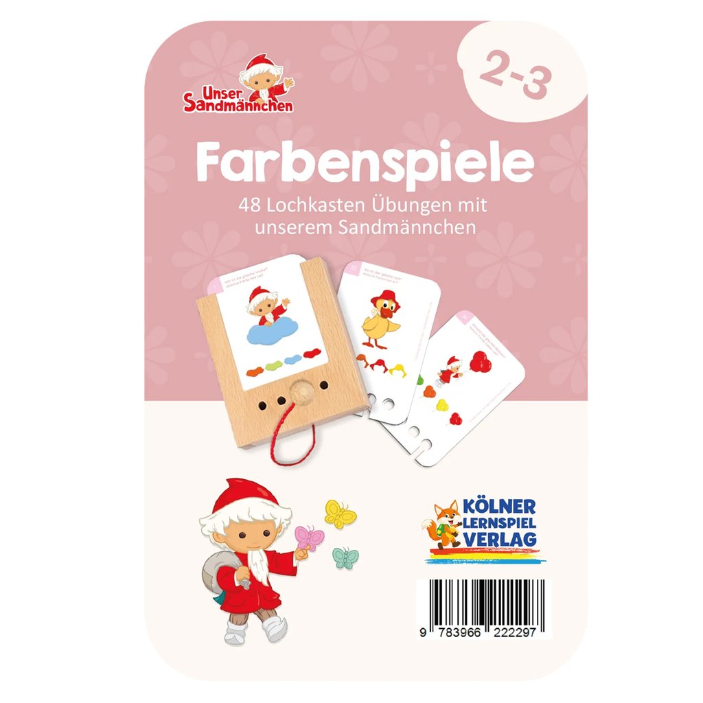 Kölner Lernspielverlag Lochkasten Kartensatz Farbenspiele Sandmännchen (2-3 Jahre)