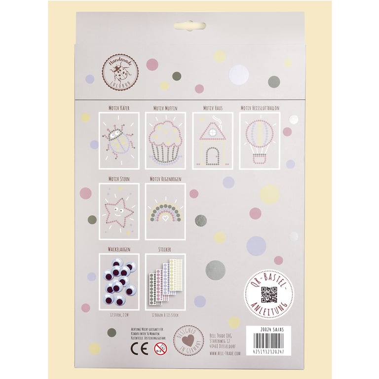 Lulubug Kreativ Set mit Klebe Dotties Pastell 1