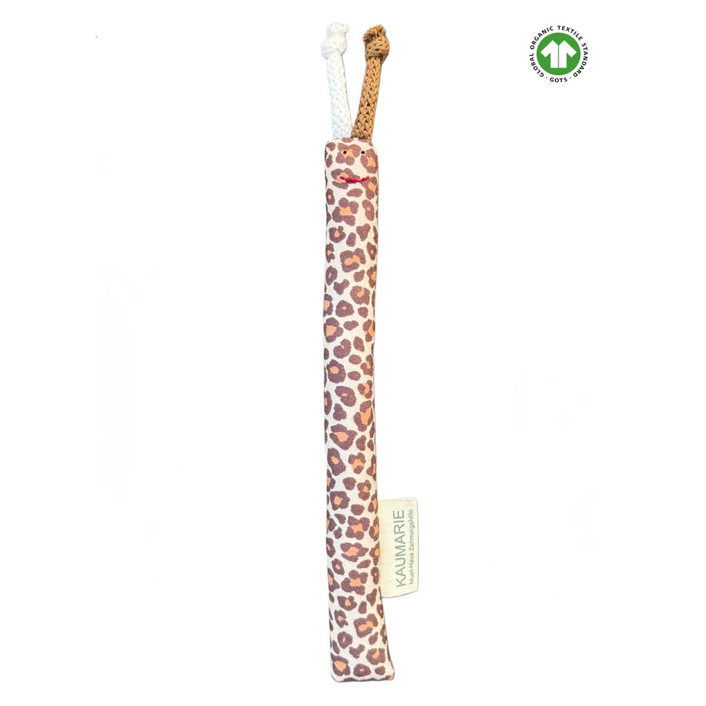 Kaumarie Greifling und Zahnungshilfe Bio-Kaumarie Benedikt, braun leopard