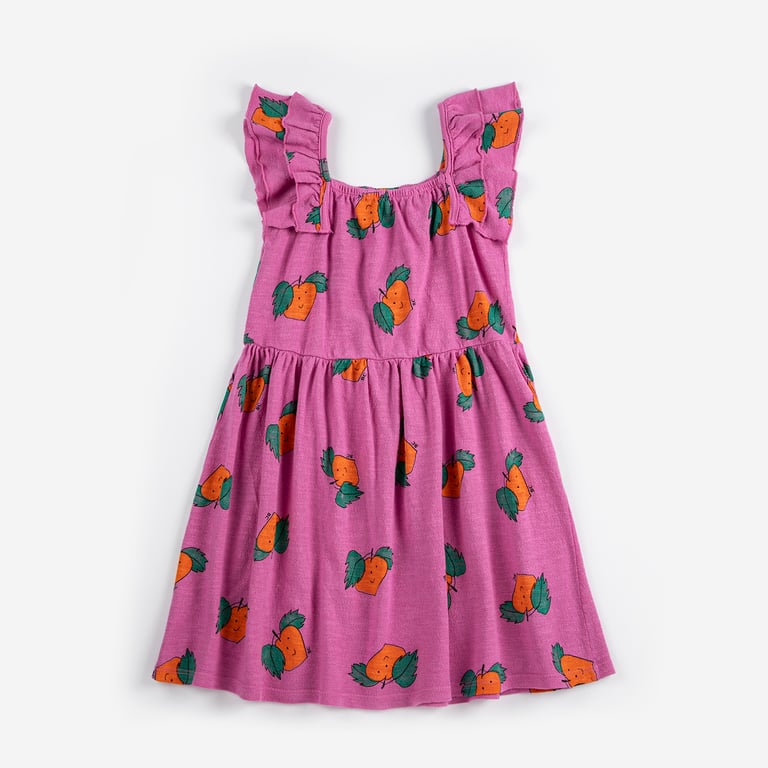 Bobo Choses Kleid Tangerine all over ruffled, purple
