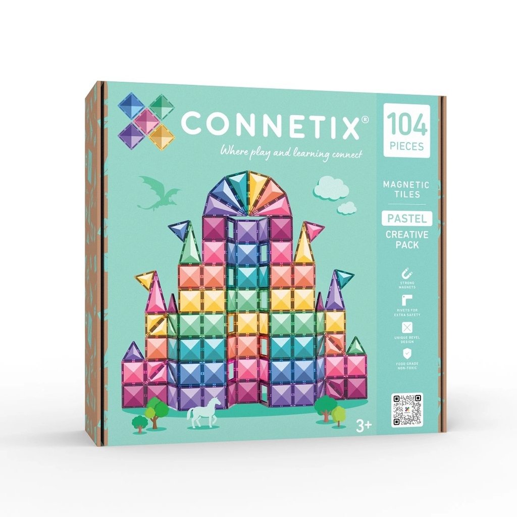 Connetix Magnet Bausteine Pastel Creative, 104-teilig