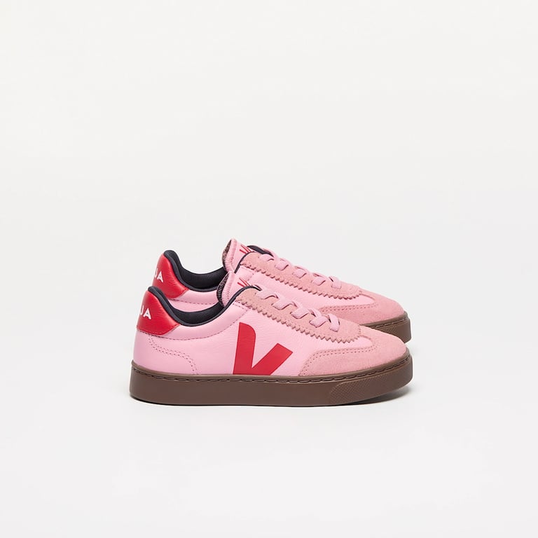 Veja Kinderschuhe Volley Elastic Laces Leather Guimauve Pekin Bark