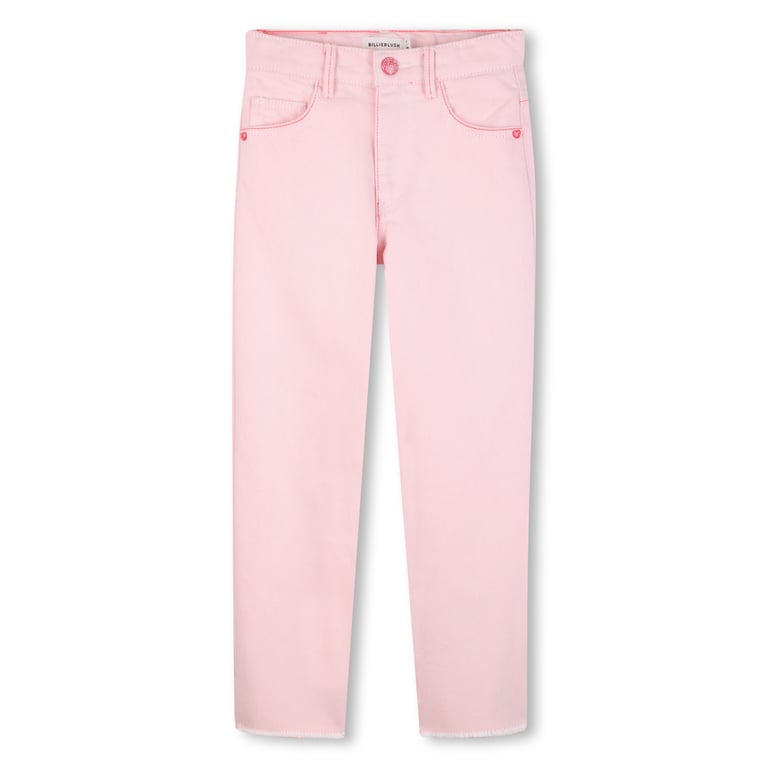 Billieblush Mom Fit Twill-Hose mit Pailletten-Tasche, pink