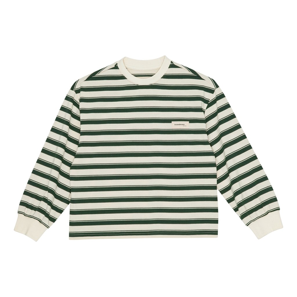 Brunobruno nation Langarm-Shirt Mira, Myrtle Jersey Stripe