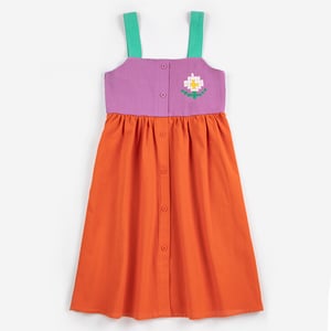 Bobo Choses Kleid Pixel Daisy color block, multicolor