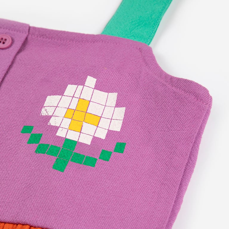 Bobo Choses Kleid Pixel Daisy color block, multicolor 1