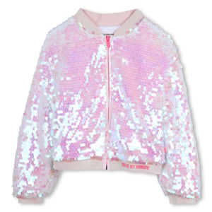 Billieblush Pailletten-Bomberjacke, beige