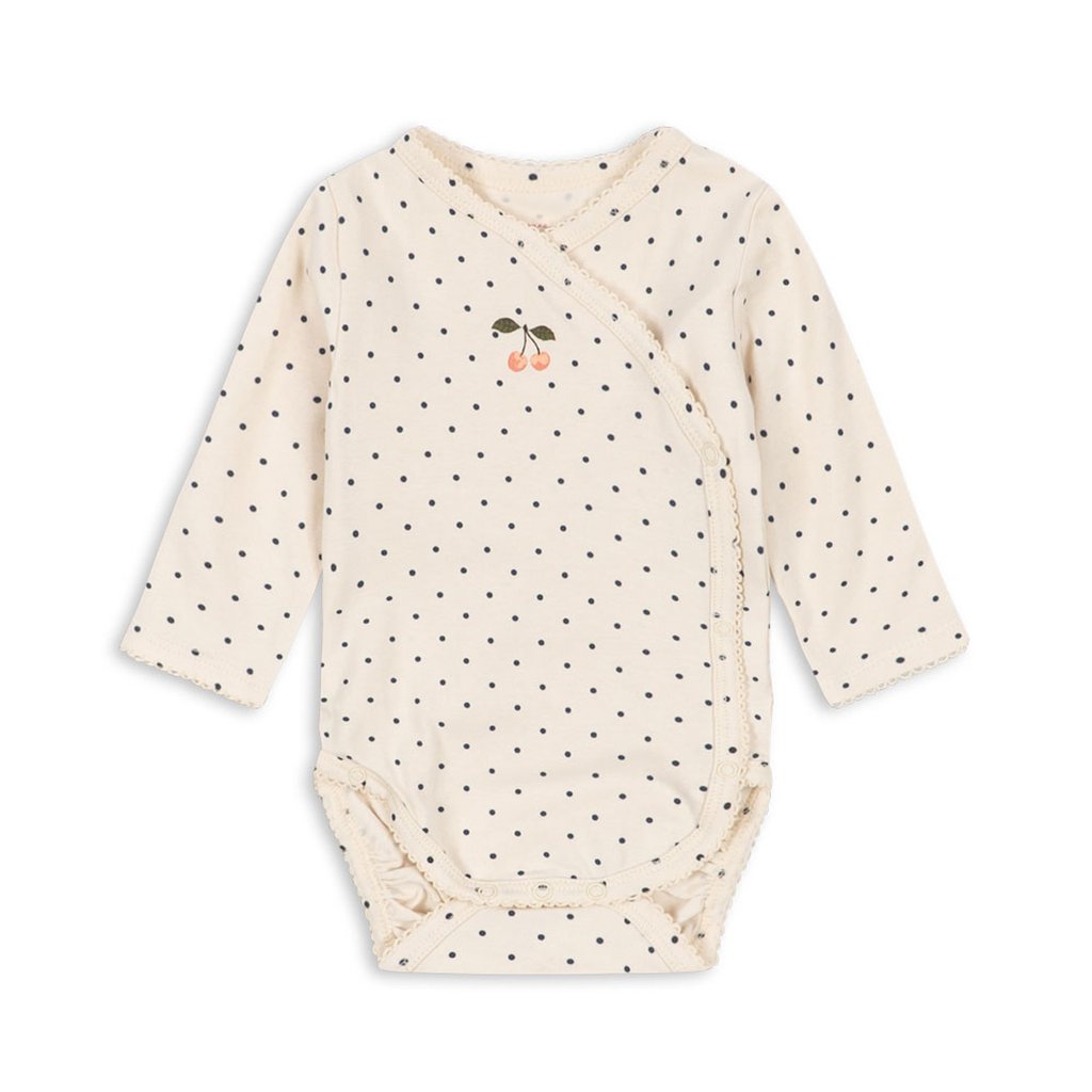 Konges Sløjd Langarm-Body Basic Newborn, Blue Dot
