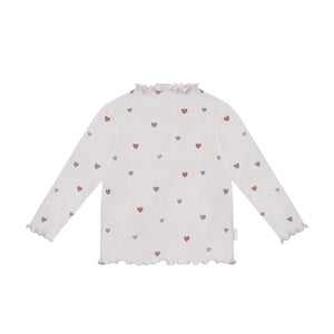 Leevje Langarm-Shirt mit Turtleneck Hearts, Lavender