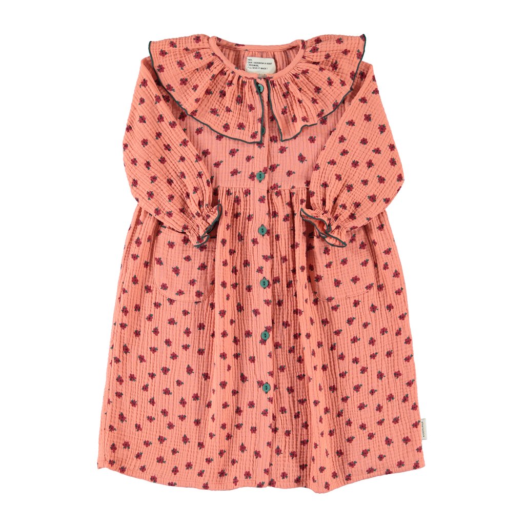 Piupiuchick Langes Kleid, pink mit little flowers