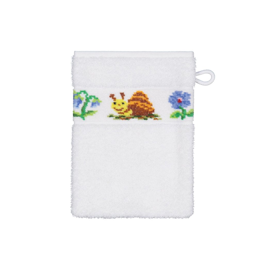 Feiler Baby-Waschhandschuh Pauli Frottier 15 x 20 cm weiß