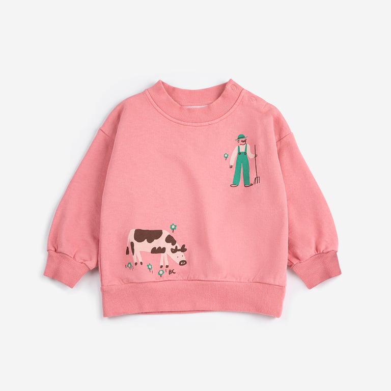 Bobo Choses Sweatshirt Farm Adventure, pink