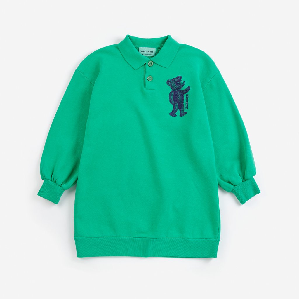 Bobo Choses Sweatshirt-Kleid Softpaw Monster, green