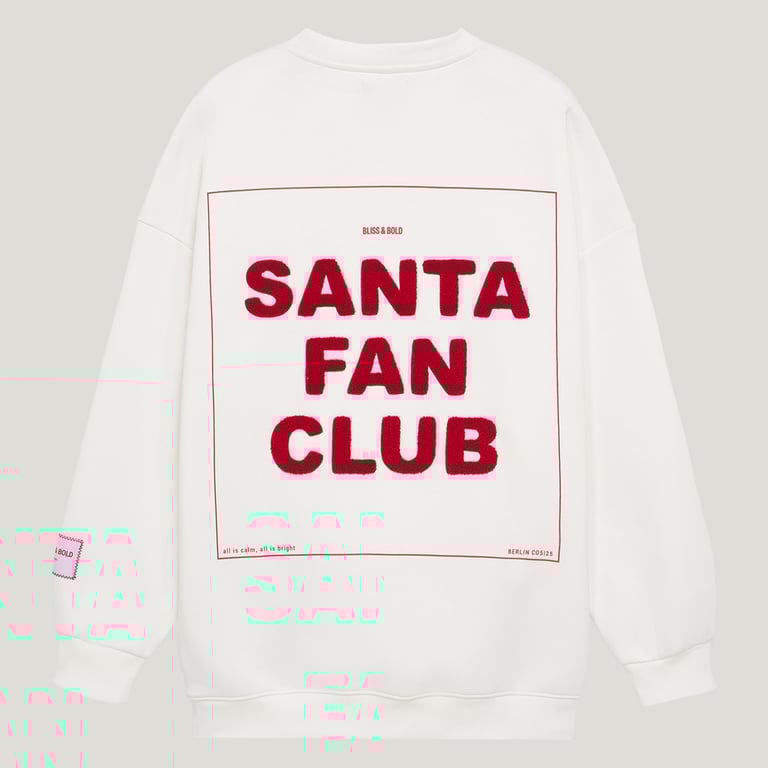 Bliss & Bold Santa Fan Club Sweater (Erwachsene), off-white