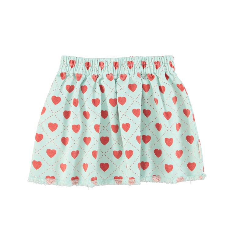 Piupiuchick Kurzer Rock, red hearts allover