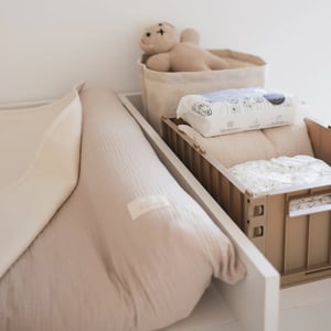 Hogi Bezug zu Wickelauflage Hevea Hug, linen