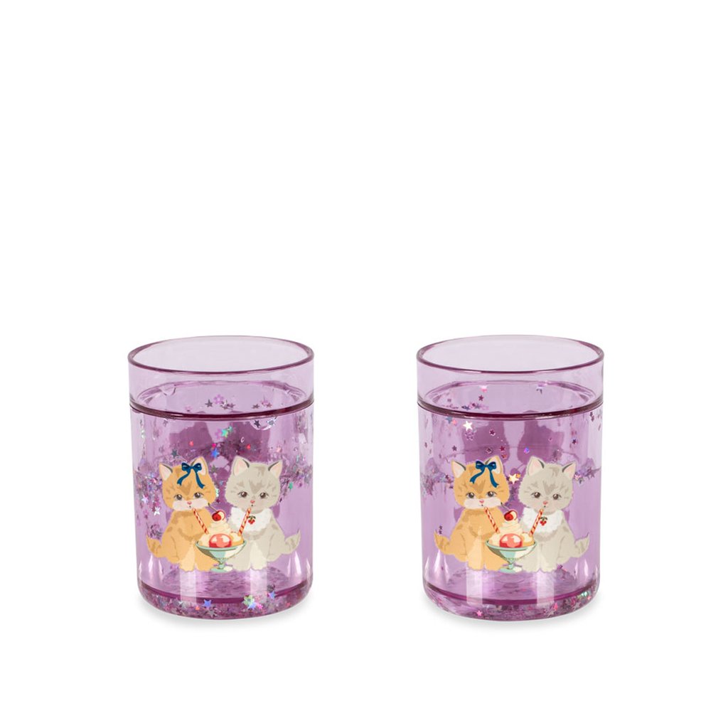 Konges Sløjd Glitter Cups 2er Pack, Kitty Gelateria