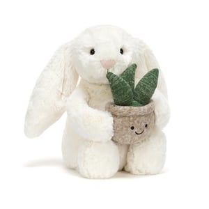 Jellycat Kuscheltier Cream Bunny mit Pflanze