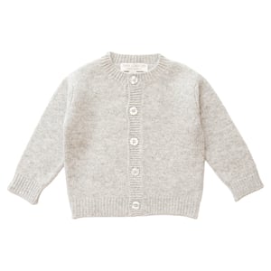 Papa Lobster Cardigan Strickjacke Nicki, hellgrau mélange