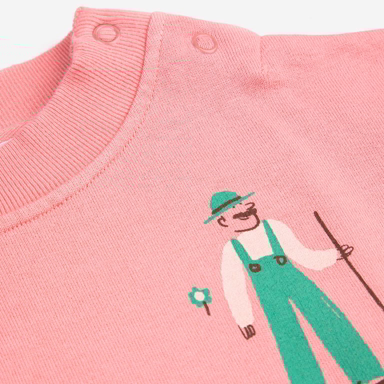 Bobo Choses Sweatshirt Farm Adventure, pink 1
