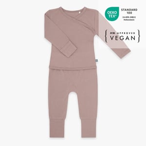 Emma & Noah Langarm Easy-on Strampler, Essential Berry
