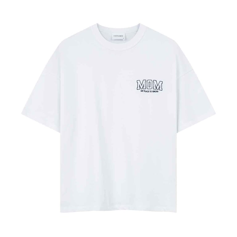 Famvibes T-Shirt – Mom Place to Grow weiß