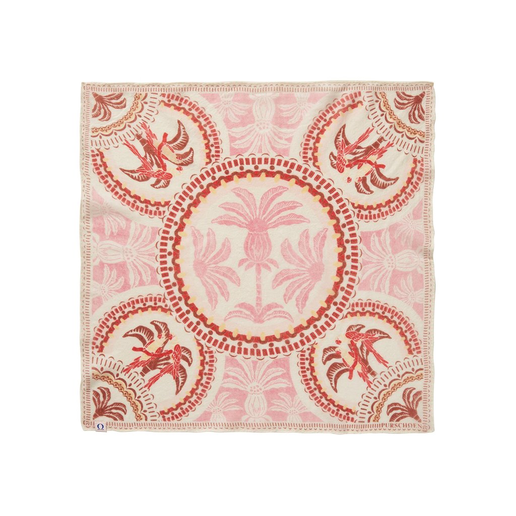 Purschoen Seide Nicki-Tuch Palm Garden Rose-pastell