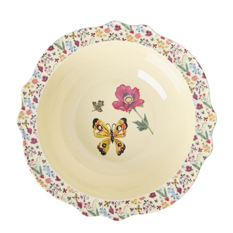 Rice Melamin Große Vintage Schüssel mit Nathalie Lété Print 1