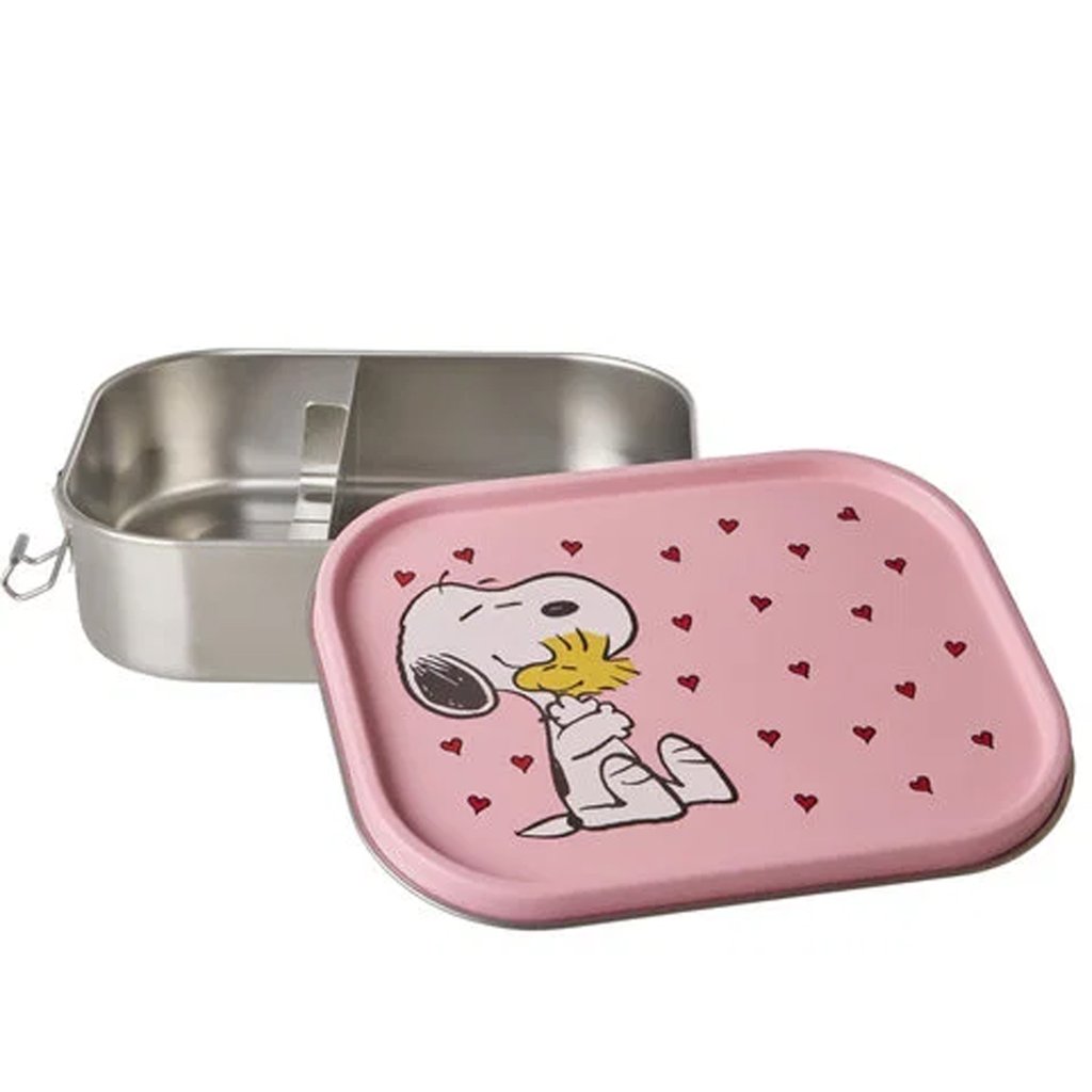 Rice Lunchbox groß Edelstahl Snoopy Print, pink (1400 ml)
