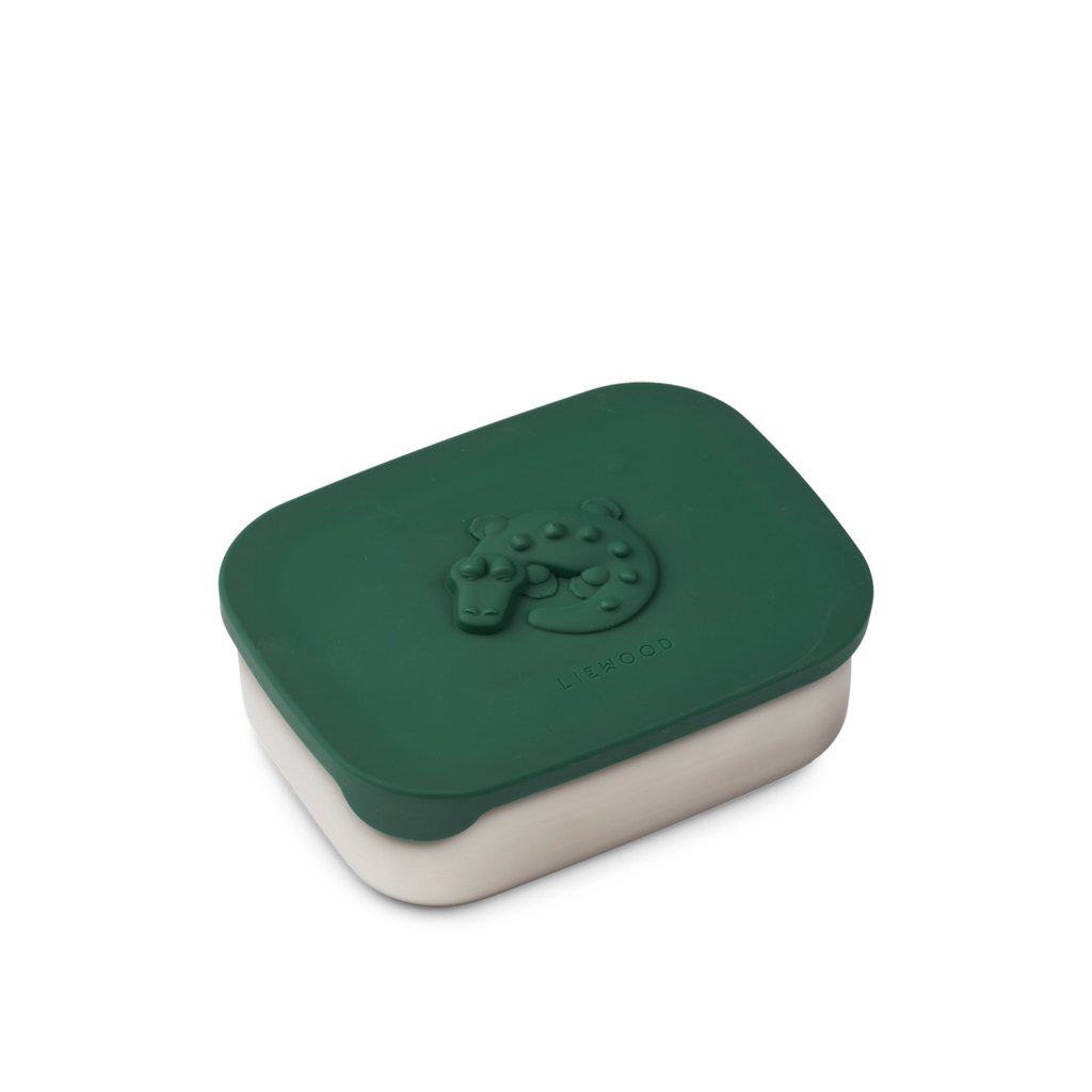 Liewood Lunchbox Arthur Crocodile, Garden green