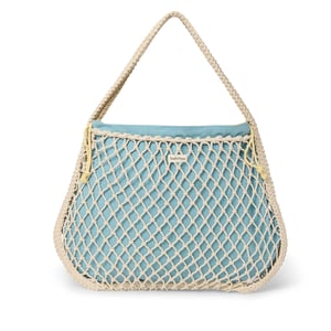 Studio Noos Macramé Mom-Bag in Natur mit Wende-Inlay blau-gelb 1